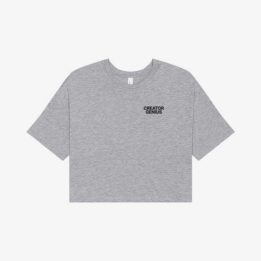 Fire Your Agency Jersey Crop, Athletic Heather, front view