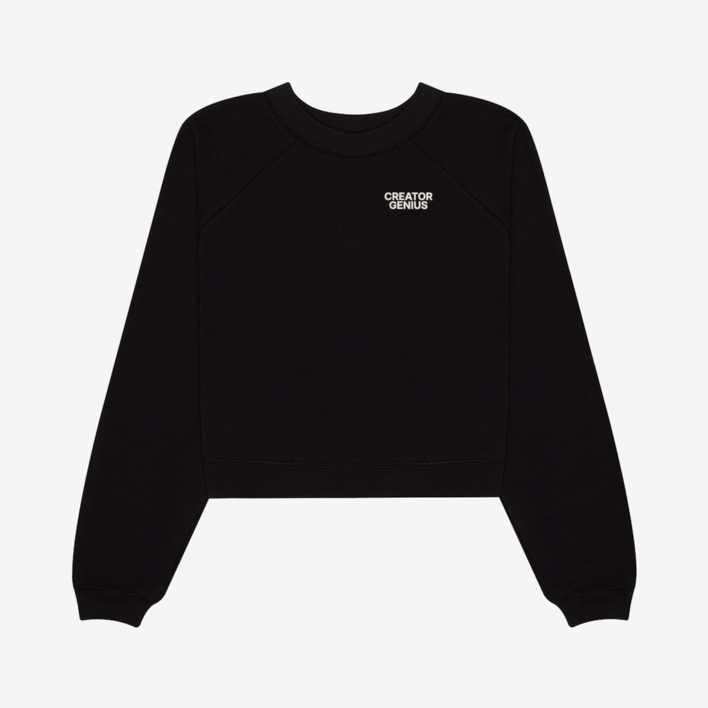 Fire Your Agency Raglan Fleece, Black, front view
