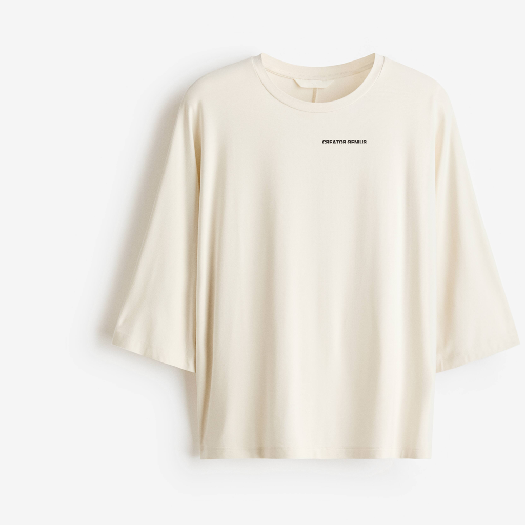 Content Maxxing Batwing Top, White, front view