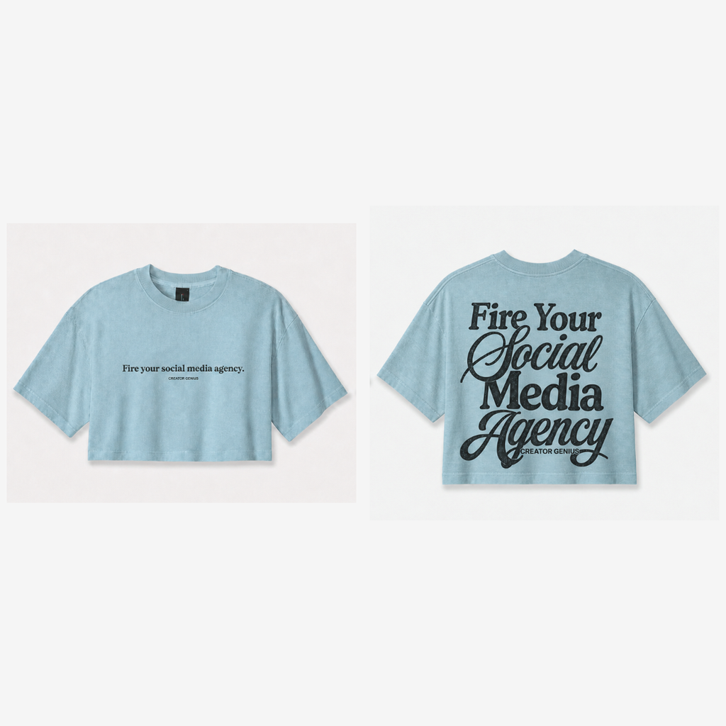 Fire Your Agency Denim Crop, Light Washed Denim, pair view